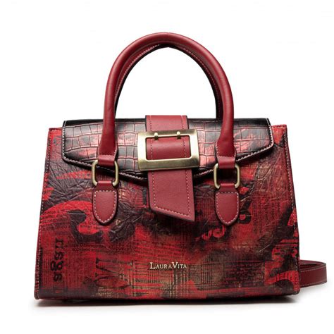 Handbag Laura Vita 4502 Rouge Classic Handbags Efootweareu