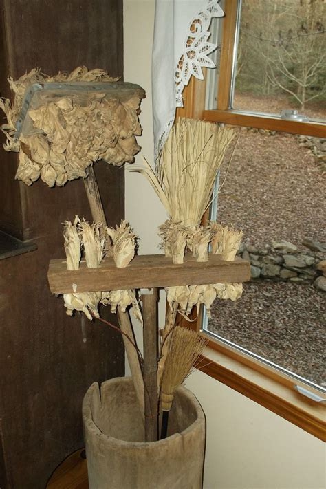 Aafa Beautiful Early Antique Primitive Corn Husk Broom Primitive Decorating Country Primitive