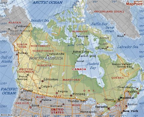 Canada Map And Canada Geographical Map