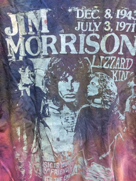 Trippy Tie Dyed Jim Morrison Graphic Print T Shirt Boardwalk Vintage