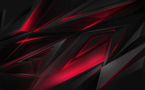 Download Wallpapers Red Black Abstraction Creative Fragments