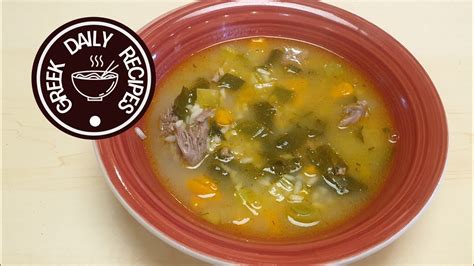 Κρεατόσουπα με λαχανικά Slightly spicy Meat soup with vegetables