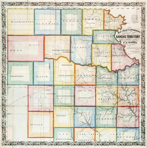 1857 Map Of Kansas