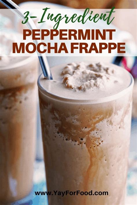3-Ingredient Peppermint Mocha Frappe | Recipe in 2020 ...