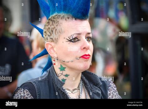 a punk rock rebel rebelling rebellion blackpool festival spike spiked spiky mohican mohawk hair