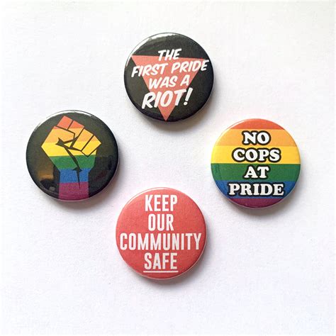 Lgbtq Pride Badge Set Gay Lesbian Bisexual Transgender Queer Etsy