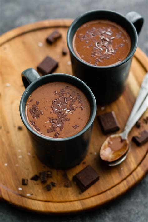 Vegan Dark Hot Chocolate Recipe Vegan Hot Chocolate Coffee Recipes Hot Chocolate Recipes