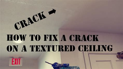 Bowed ceiling cracks can be a sign of structural problems. HOW TO FIX A CRACK ON A TEXTURED CEILING - YouTube