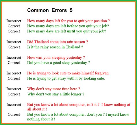 Common Errors In English Usage Eslbuzz
