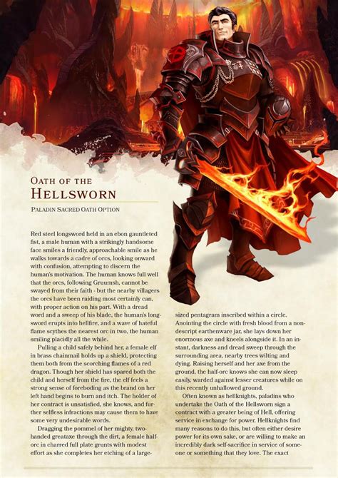 Dnd 5e Homebrew — Oath Of The Hellsworn Paladin By Dnd 5e Homebrew Dungeons And Dragons