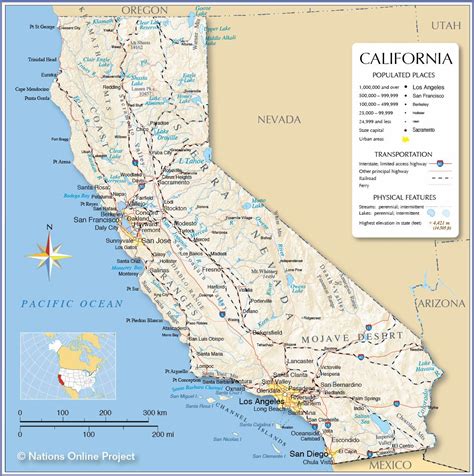 Mapas Detallados de California para Descargar Gratis e Imprimir