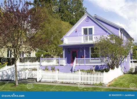 Beautiful Purple House Stock Image Image Of Creative 30420239