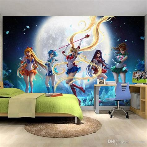 Sailor Moon Wallpaper Japanese Anime Wall Mural Custom 3d Photo