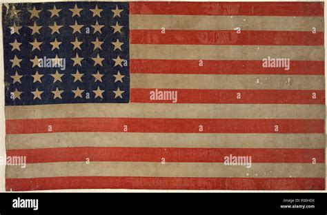 36 Star Us Flag C1865 Nthe Us Flag From Between 1864 And 1867