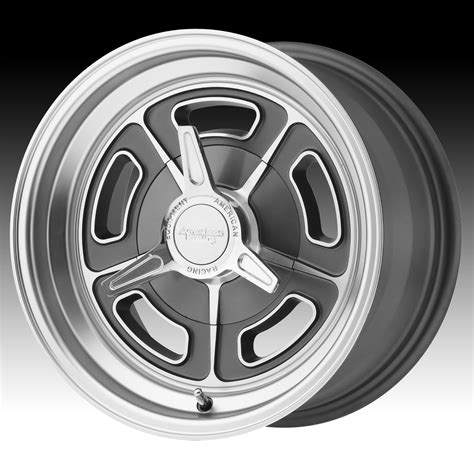 american racing vn502 mag gray machined custom wheels rims vn502 vintage 1 pc