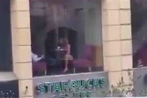 Woman Caught Pleasuring Herself While Sat In Starbucks With Her