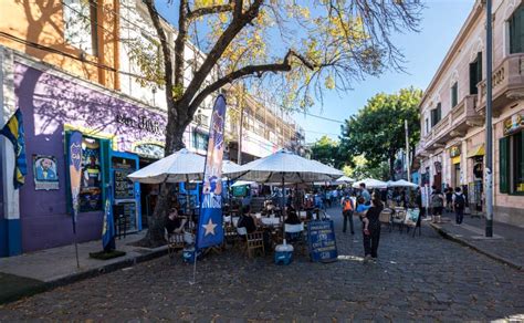 Buenos Aires Argentina Street Scene With Historic Buildings In The