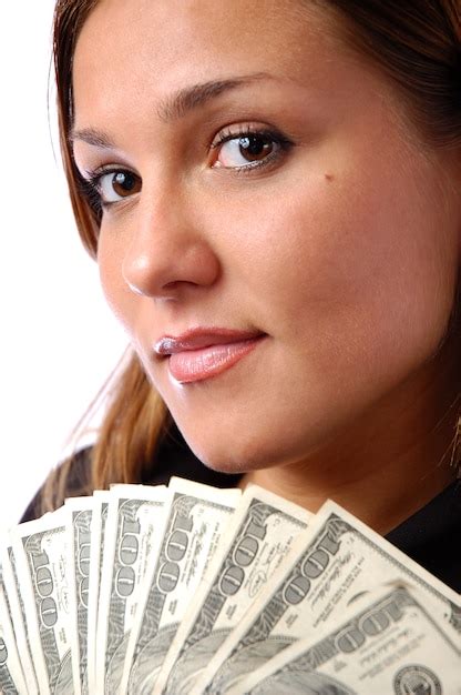 Premium Photo Happy Young Woman Portrait With Money