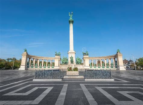 Millennium Monument At Heroes Square Budapest Hungary Stock Image
