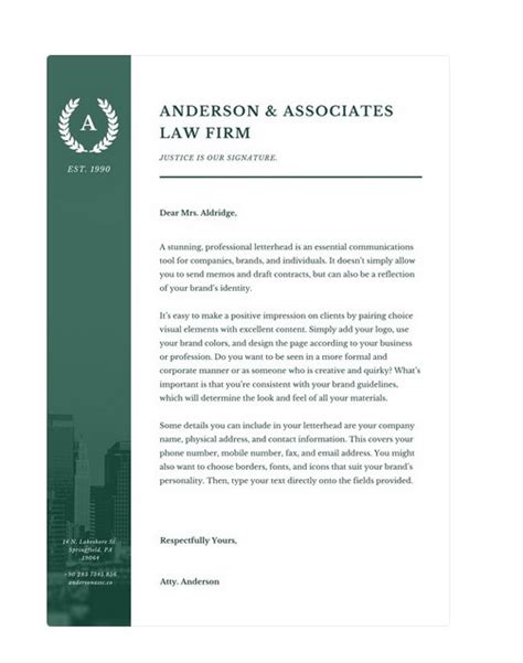 Attorney Letterhead Templates Free Template Business Format