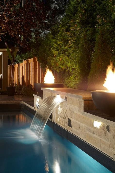 Double Excitement With These Swimming Pool Waterfall Ideas Seemhome