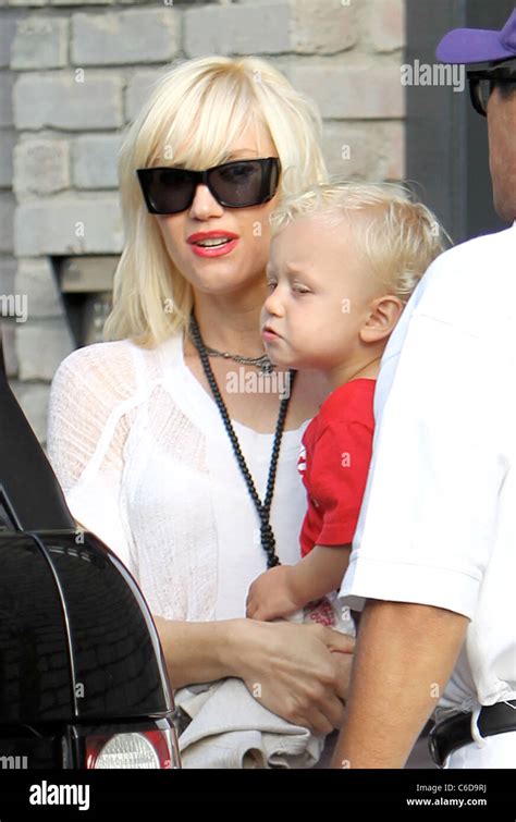 Singer Gwen Stefani And Her Son Zuma Leaving Memorial Day Party At A Private Residence In Mailbu