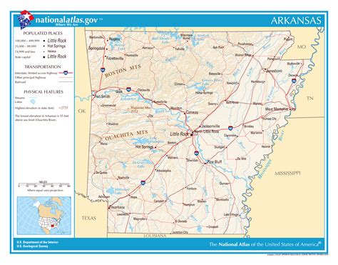 Large Detailed Map Of Arkansas State Arkansas State Usa Maps Of