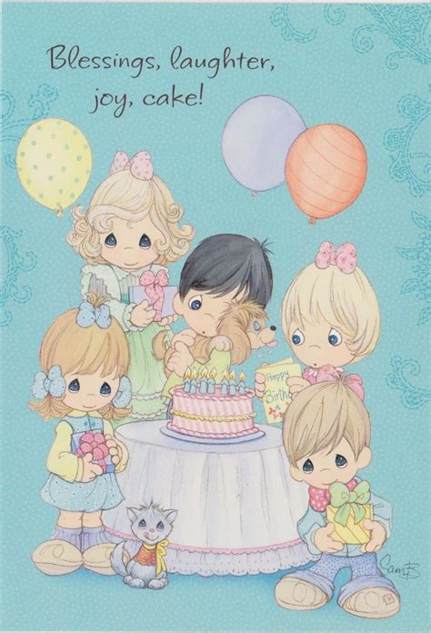 PRECIOUS MOMENTS BIRTHDAY CARD | Precious moments, Precious moments coloring pages, Precious 