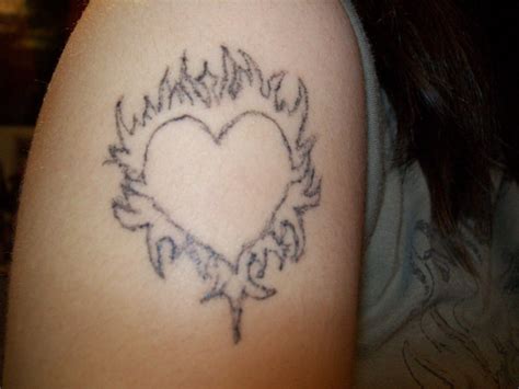 Flaming Heart Tattoo By Flightlessangels On Deviantart