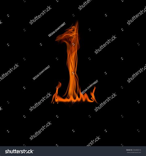 Fire Number 1 On Black Background Stock Photo 350486516 Shutterstock