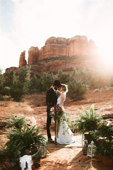 How to elope in florida. Sedona Red Rock Elopement Wedding at Cathedral Rock | Jane ...