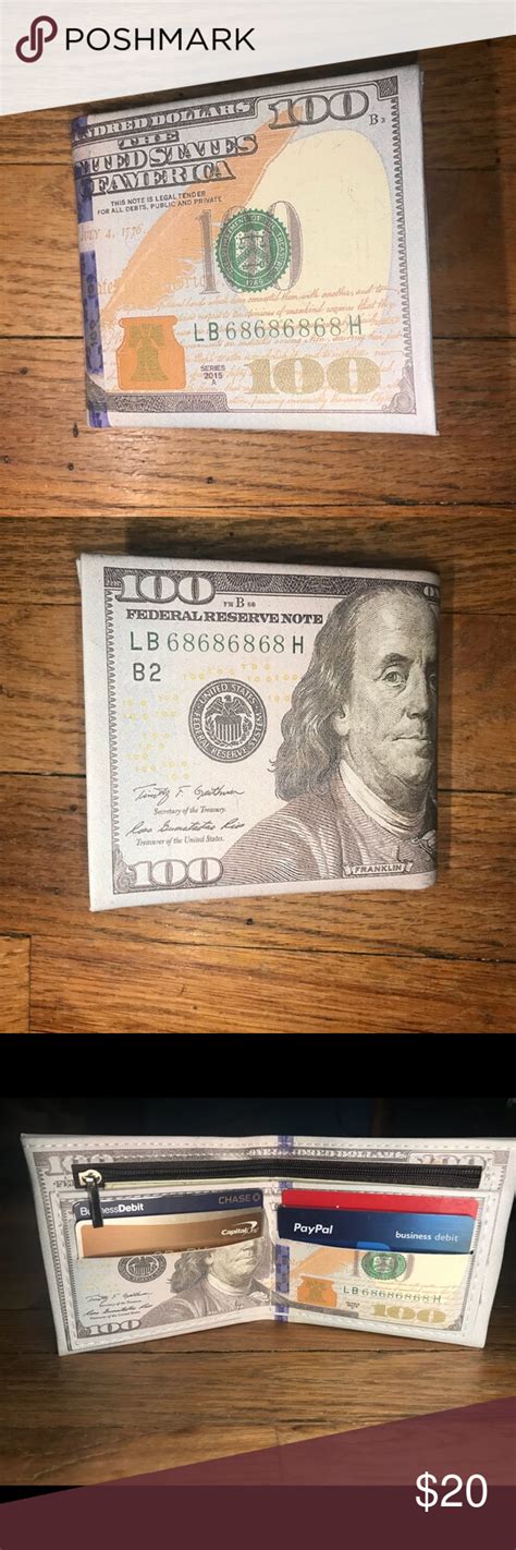 Hundred Dollar Bill Wallet Leather Bifold New New Accessories Dollar