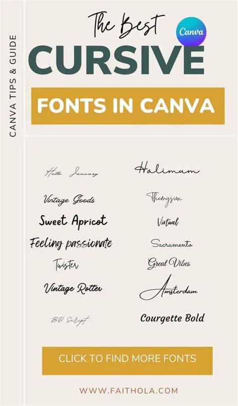 Best Cursive And Script Font On Canva For Eye Catchy Designs Free