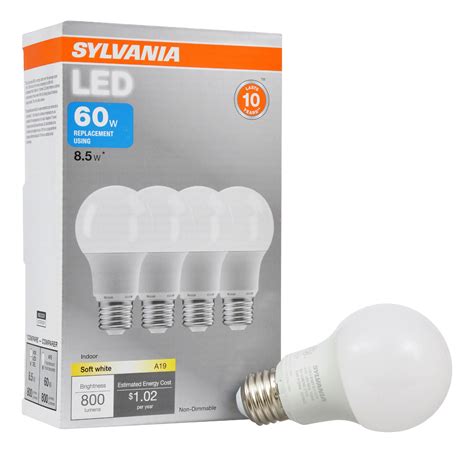 Sylvania Led Light Bulbs 85w 60w Equivalent Soft White 4 Count
