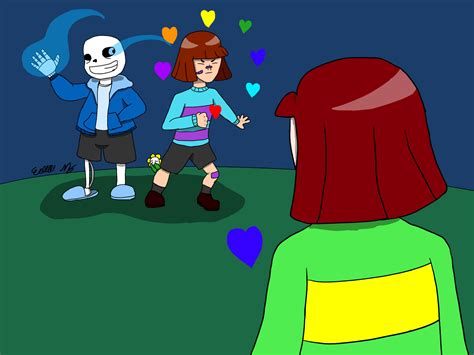 Sans And Frisk Fight Chara By Gekigami221 On Deviantart