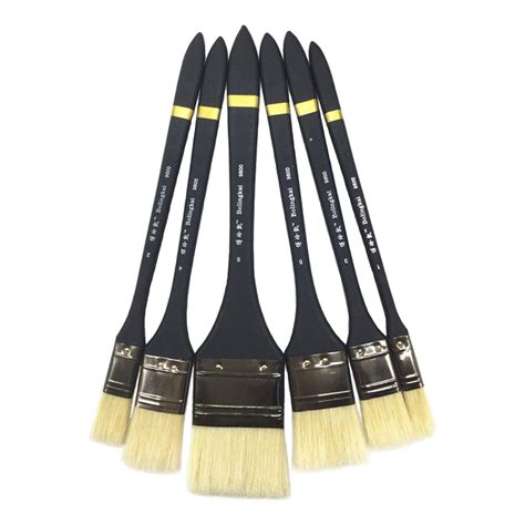 Shop Long Handle Wide Flat Bristle Brushes Australia Art Supplies Articci