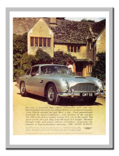 Kunstdrucke Aston Martin Db Car Advert Print S Classic Poster Print New Antiquit Ten