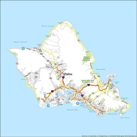 Map Of Oahu Island Virgin Islands Map
