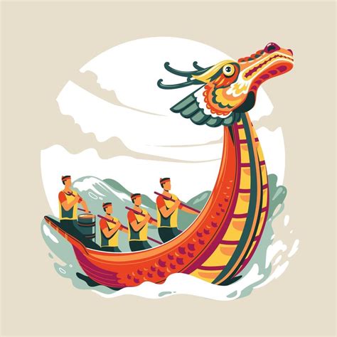 Chinese Dragon Boat Festival Vector Illustration 2384769 Vector Art At Vecteezy
