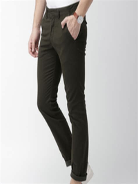 Buy Celio Men Brown Slim Fit Solid Chinos Trousers For Men 7197024