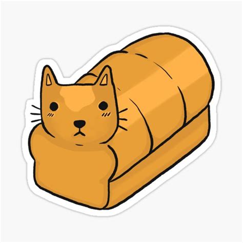 Bread Loaf Cat Stickers Redbubble