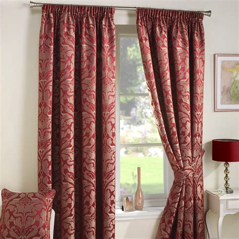 Luxury Jacquard Curtains Heavy Weight Fully Lined Pencil Pleat Damask