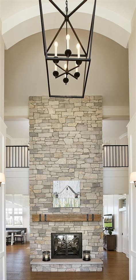 Two Story Fireplace Stone Fireplace This Two Story Stone Double Sided