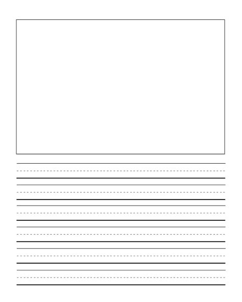 Matchless Free Printable 1st Grade Writing Paper Preschool Rainbow