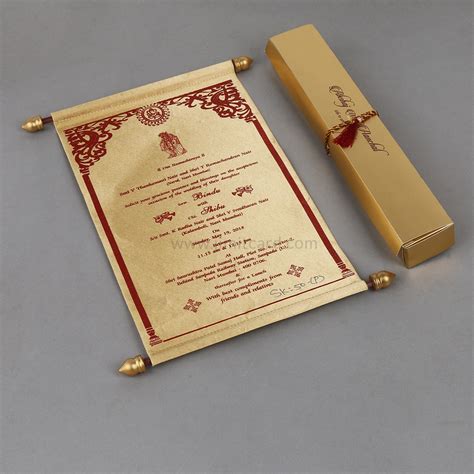 Scroll Invitations For Marriage Scroll Invitations For Wedding Jimit