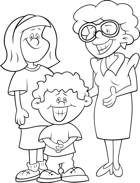 Dibujos para colorear en el día de la familia