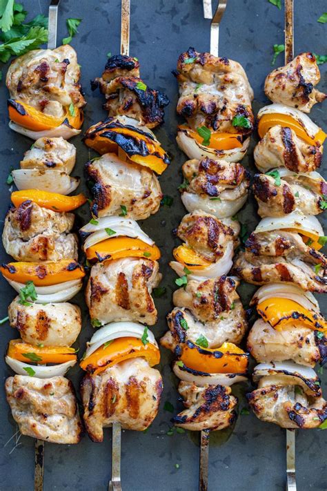 Grilled Chicken Kebabs Momsdish