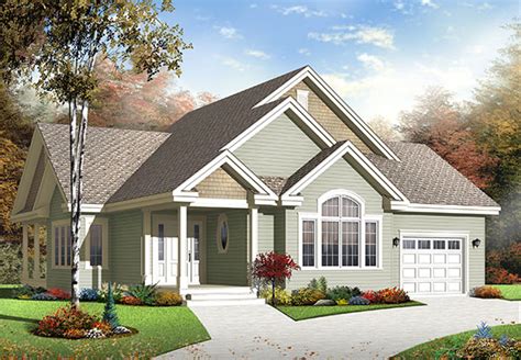 Maitland 2 A One Story Cottage House Plan With A 1 Car Garage 9554