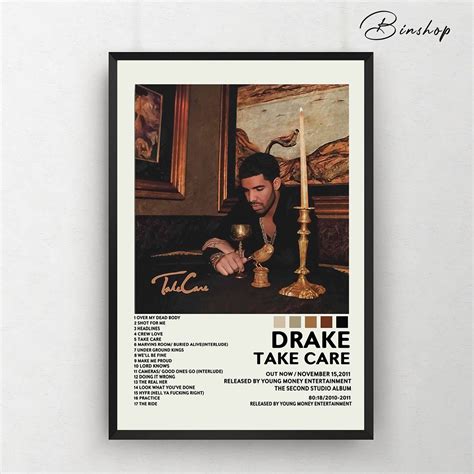 Drake Take Care Poster Album Cover Poster Room Decor Etsy