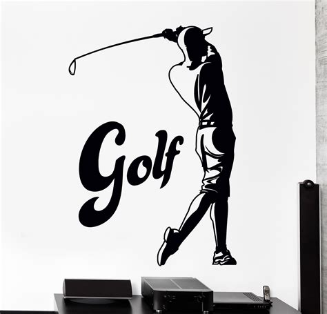 Wall Vinyl Decal Golf Sport Professional Golfer Home Interior Decor